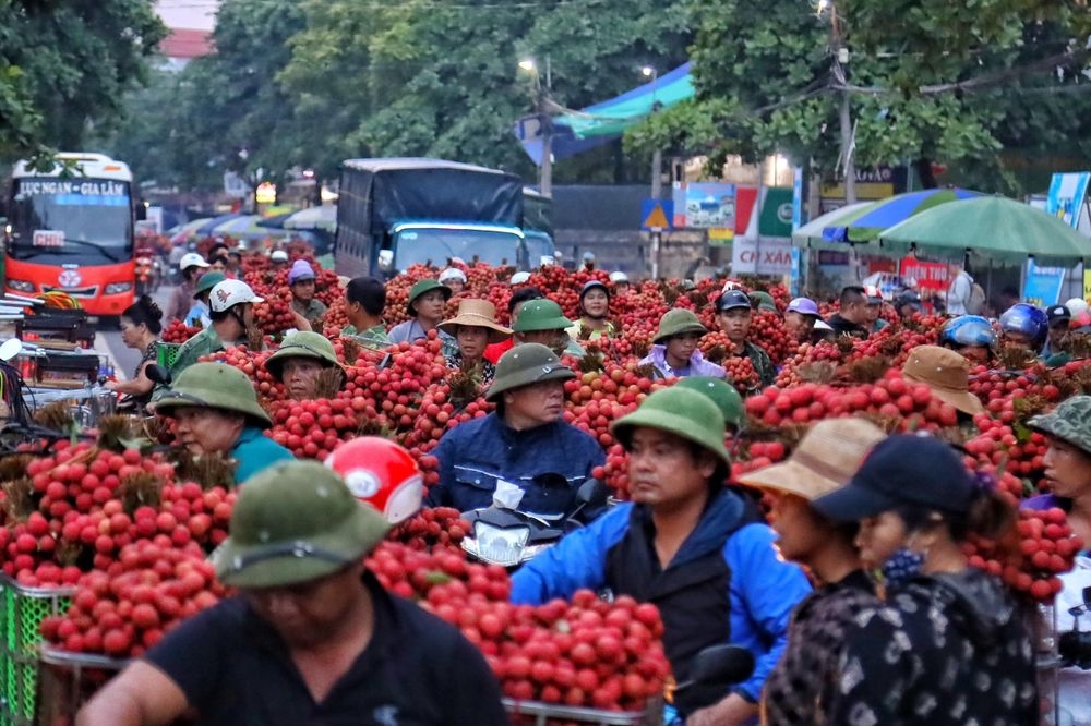 Nhộn nhịp mùa chợ vải