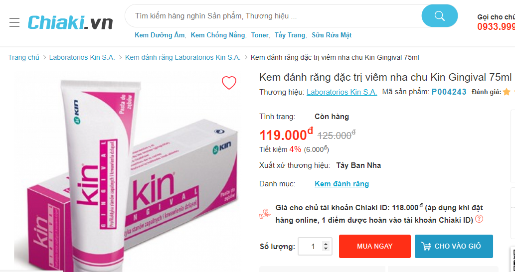 Nhiều sản phẩm mỹ phẩm quảng cáo sai công dụng trên trang mạng Chiaki vn