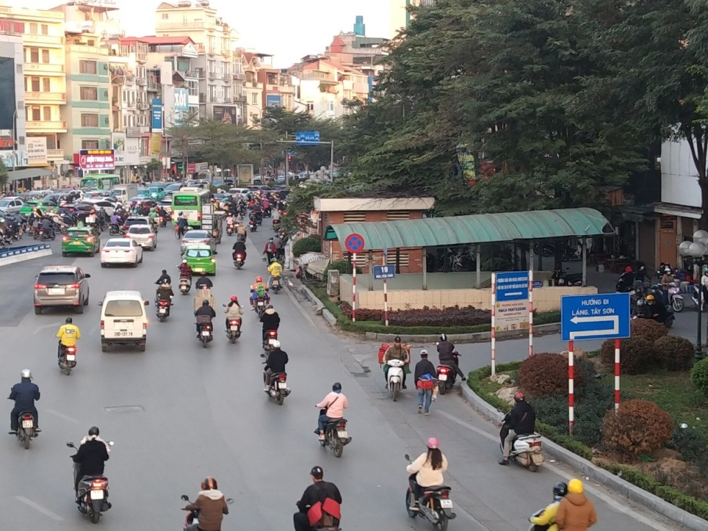 Phân luồng mới tại nút giao Ngã Tư Sở, từ Trường Chinh về Láng có hướng đi mới