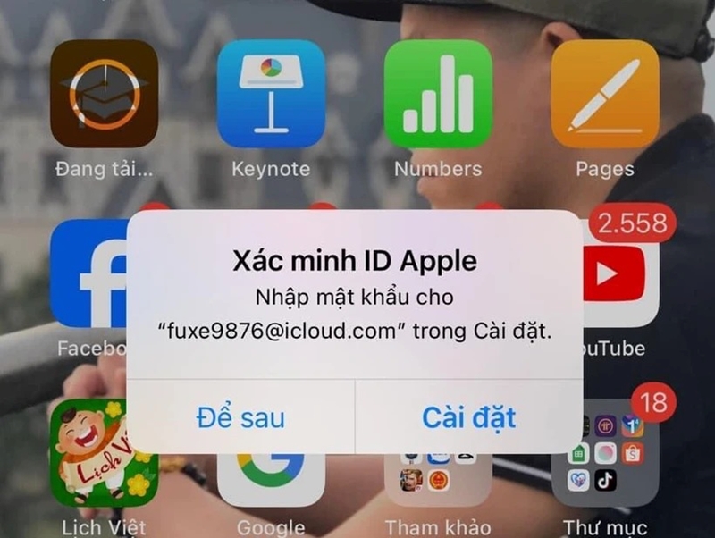 Cảnh báo Xác minh ID Apple tại Việt Nam để chiếm tài khoản là tin giả