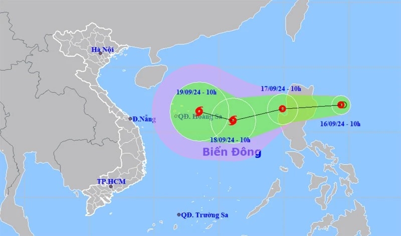 Xuất hiện áp thấp nhiệt đới giật cấp 9 gần Biển Đông