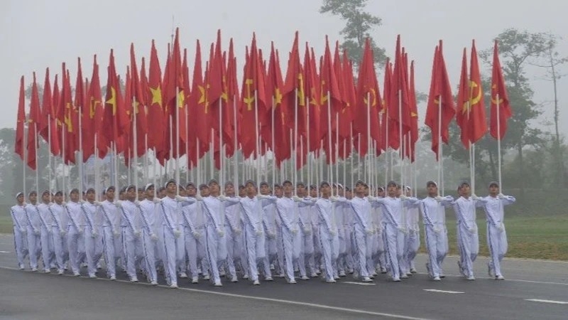 Hợp luyện diễu binh, diễu hành kỷ niệm 50 năm Ngày Giải phóng miền nam, thống nhất đất nước