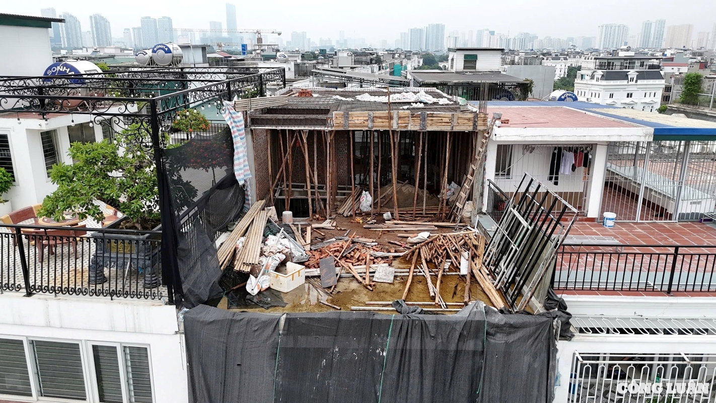 Cận cảnh xây dựng vượt tầng trái phép, ‘băm nát’ quy hoạch Khu đô thị Louis City Đại Mỗ
