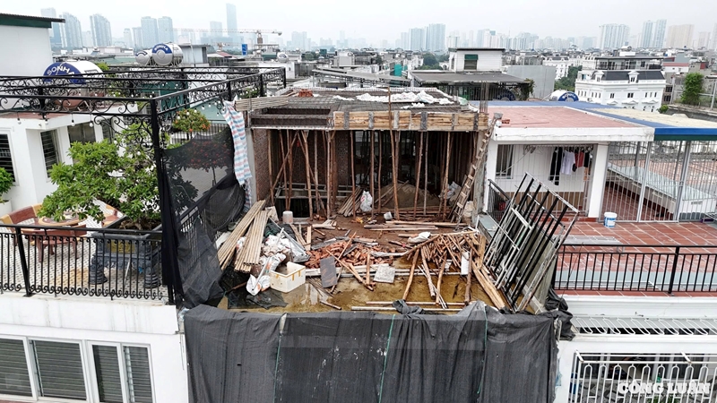 Cận cảnh xây dựng vượt tầng trái phép, ‘băm nát’ quy hoạch Khu đô thị Louis City Đại Mỗ