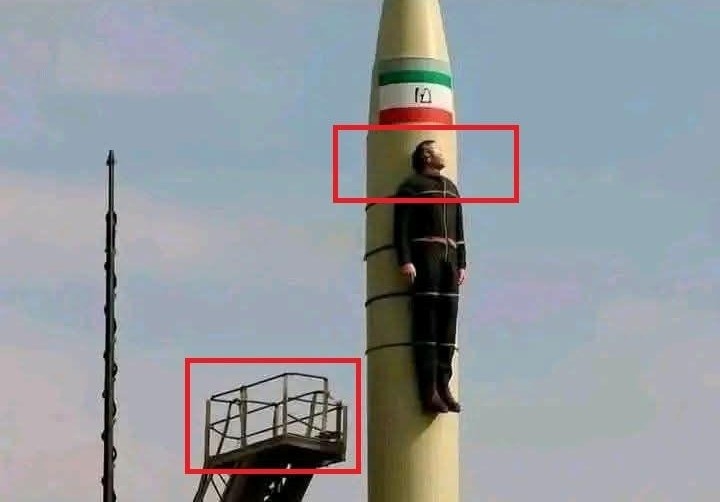 Sự thật bức ảnh gián điệp Israel bị trói vào tên lửa Iran phóng đi