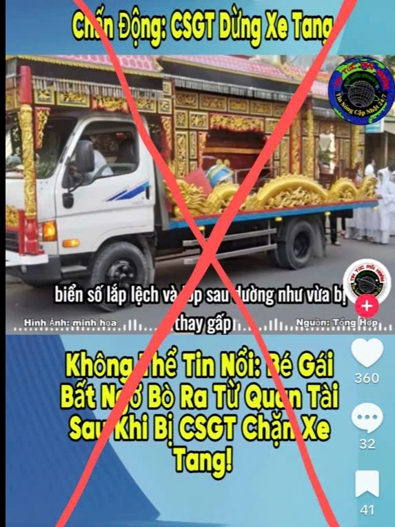 Làm rõ clip CSGT dừng xe tang giữa đường, bé gái chui ra từ quan tài