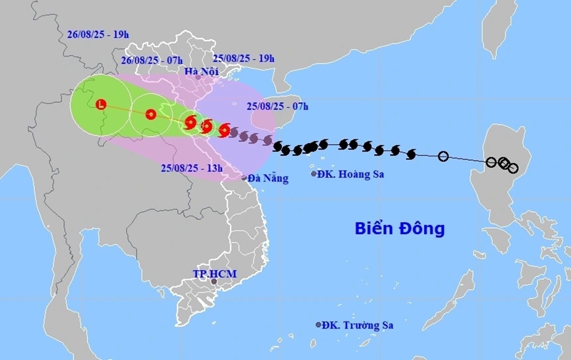 Bão số 5 cách Hà Tĩnh 145km, giật cấp 17