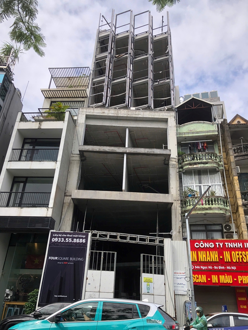 Công trình số 50 phố Ngọc Hà, phường Ba Đình Hà Nội xây dựng sai phép nghiêm trọng gần khu vực Lăng Bác