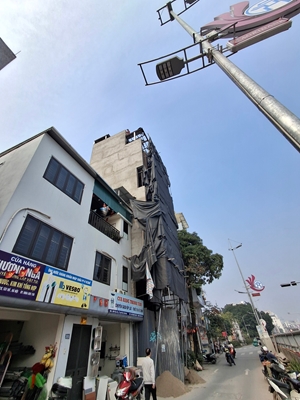 Tây Hồ Hà Nội  Cần đảm bảo quy hoạch, kiến trúc các ngôi nhà đang thi công trên tuyến đường Âu Cơ