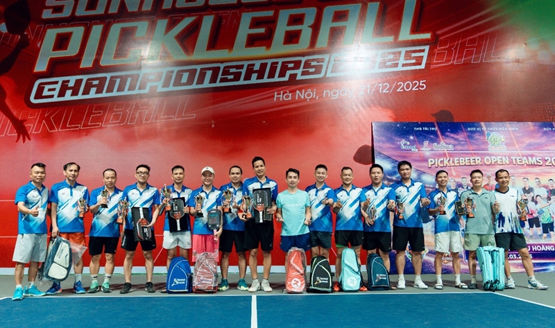 Sôi động Giải Pickleball Doanh nhân trẻ Nam – Bắc Từ Liêm Tranh Cúp Davis – Martin, lan tỏa tinh thần thể thao và kết nối giao thương