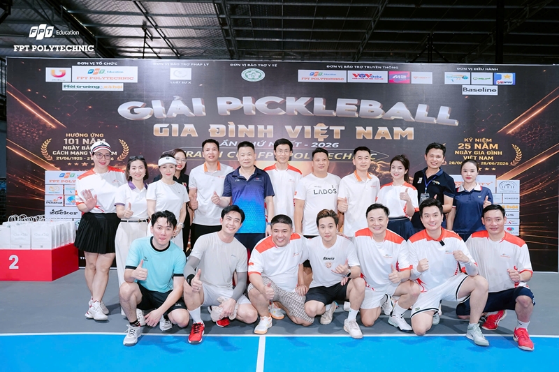 FPT Polytechnic đồng hành cùng Pickleball Gia đình Việt Nam Thúc đẩy phong trào thể thao, gắn kết gia đình và cộng đồng