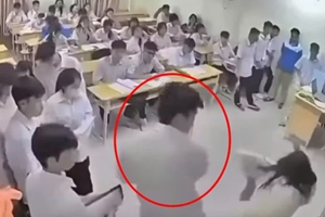 Vụ nam sinh đánh cô giáo ở Hà Nội Thương tích 12 , nhà trường thông tin nguyên nhân